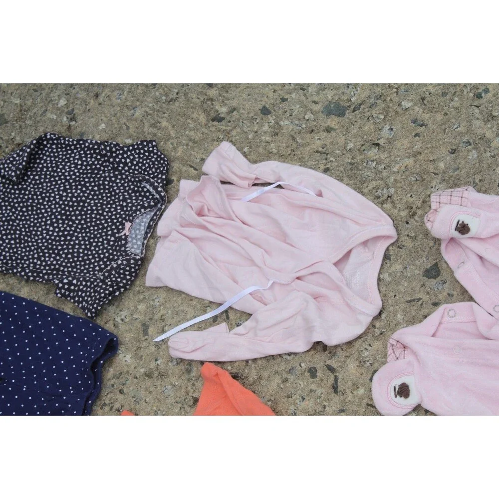 Lot of 13 pcs Baby Girl Clothes 9M, 9-12M Outfits Sleepers VTG/Newer Snow Suit